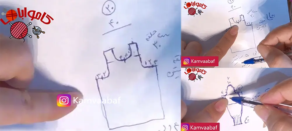 آموزش بافت حلقه آستین، یقه و آستین