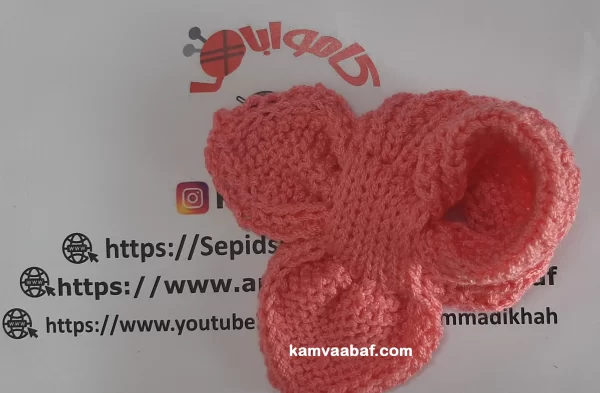 آموزش بافت شال کرواتی با دو میل