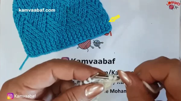 آموزش بافت کشبافت پیچی با دو میل