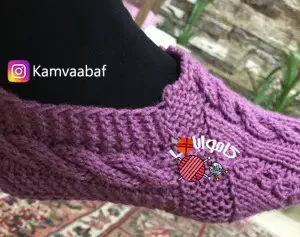 بافت پاپوش بدون درز با دو میل
