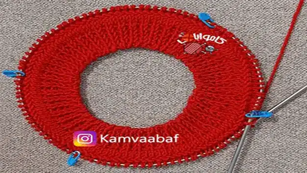 آموزش بافت یقه گرد جلو بسته