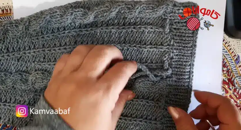 آموزش بافت لگ مدل پیچی