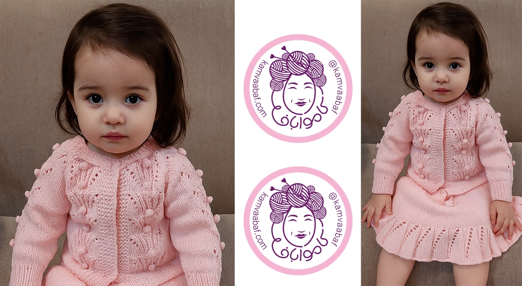 آموزش بافت ژاکت کودک مدل فندقی